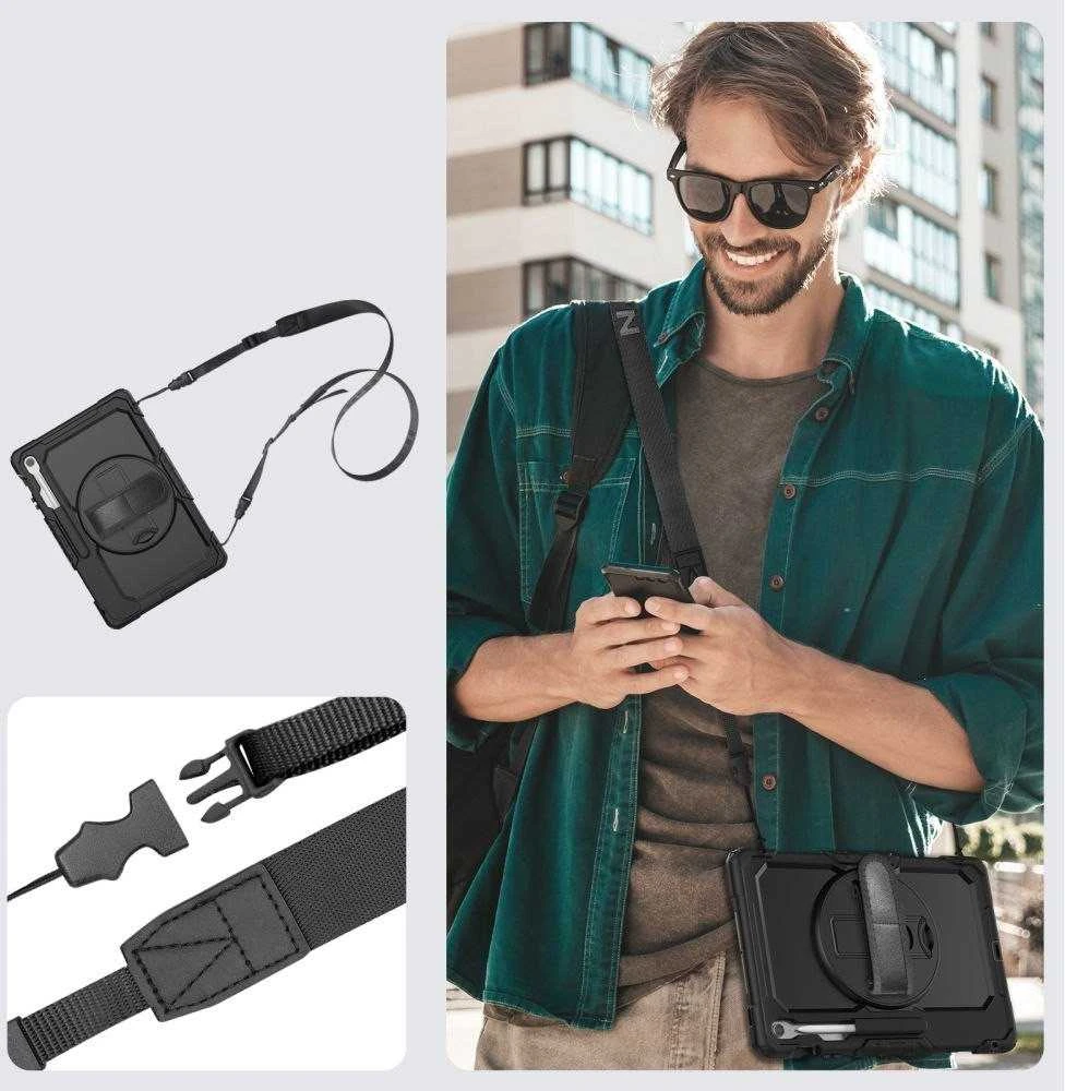 Tech-Protect Solid dėklas skirtas Samsung Galaxy Tab S10 FE+ – juodos spalvos