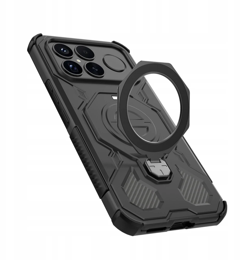 Dėklas Tech-Protect TacticStand MagSafe Xiaomi POCO F8 Ultra Matte juodos spalvos