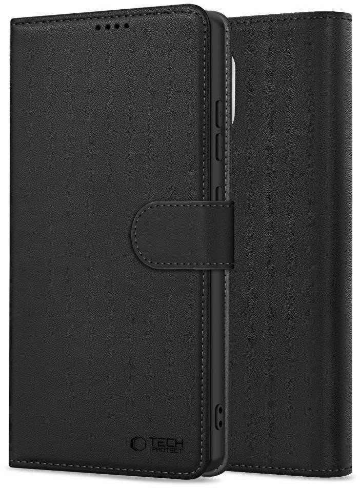 „Tech-Protect“ piniginės dėklas, skirtas „Motorola Edge 60 Fusion“ - juodas