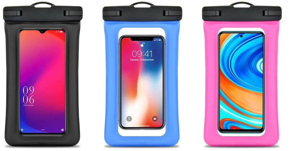 Oem Vandeniui atsparus dėklas telefonui with plastikas closing AIRBAG juodos spalvos