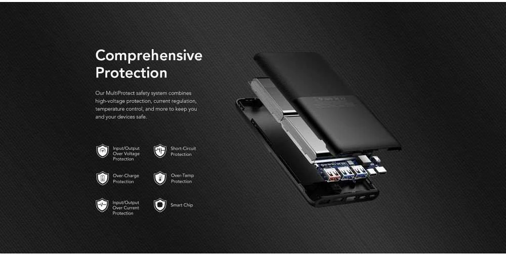 Powerbank Veger (W2060) PD QC3.0 3A 20W 20000 mAh juodas