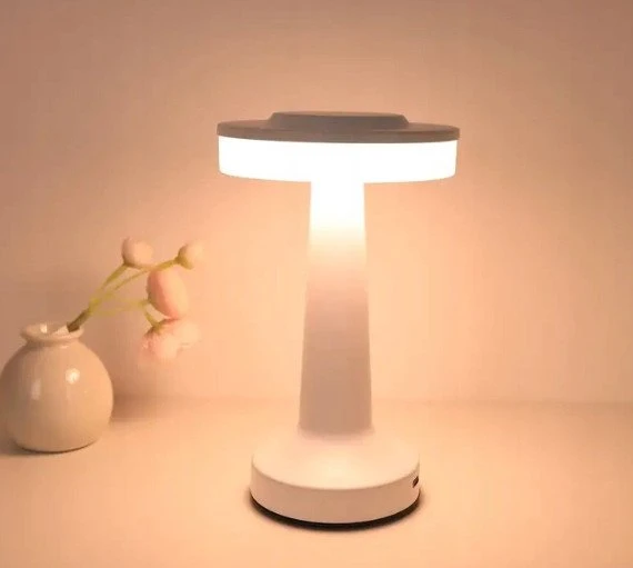 4Kom LED Stalinis Šviestuvas 21 cm | 3 Šviesos Lygiai | Belaidis Įkrovimas