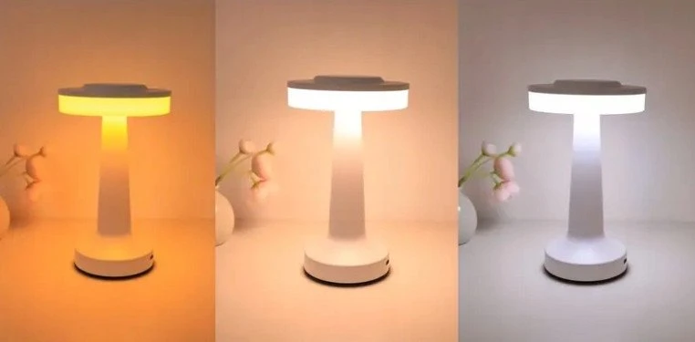 4Kom LED Stalinis Šviestuvas 21 cm | 3 Šviesos Lygiai | Belaidis Įkrovimas