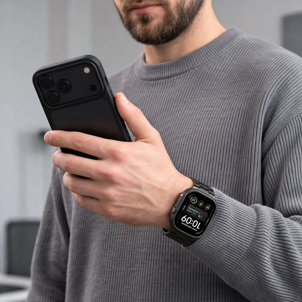 TECH-PROTECT NERŪDIJANČIO PLIENO APPLE WATCH 8 / 9 / 10 / 11 / 12 / SE / ULTRA (44 / 45 / 46 / 49 MM) JUODA
