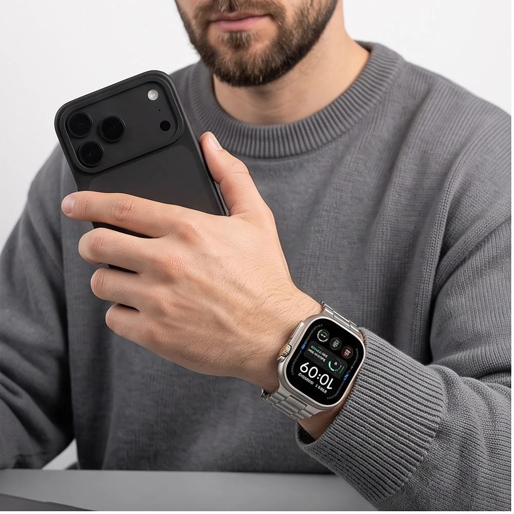 TECH-PROTECT nerūdijančio plieno Apple Watch 8 / 9 / 10 / 11 / 12 / SE / ULTRA (44 / 45 / 46 / 49 MM) sidabrinis