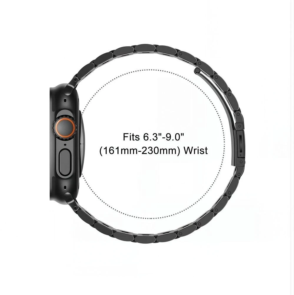 TECH-PROTECT NERŪDIJANČIO PLIENO APPLE WATCH 8 / 9 / 10 / 11 / 12 / SE / ULTRA (44 / 45 / 46 / 49 MM) JUODA