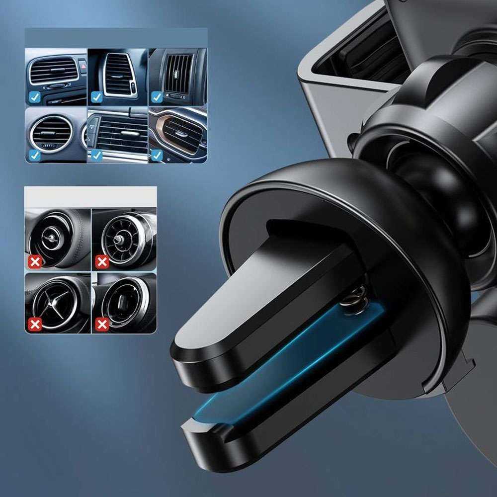 Automobilinis laikiklis-įkroviklis Choetech 15W Electric Car Wireless Charger With Magnetic Head T201-F juodas