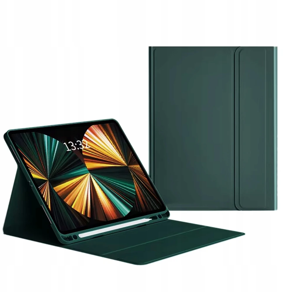 4kom.pl Dėklas i Klaviatūra touchpad do Xiaomi Pad 7 / Pad 7 PRO 11.2 uchwyt na rysik, žalia