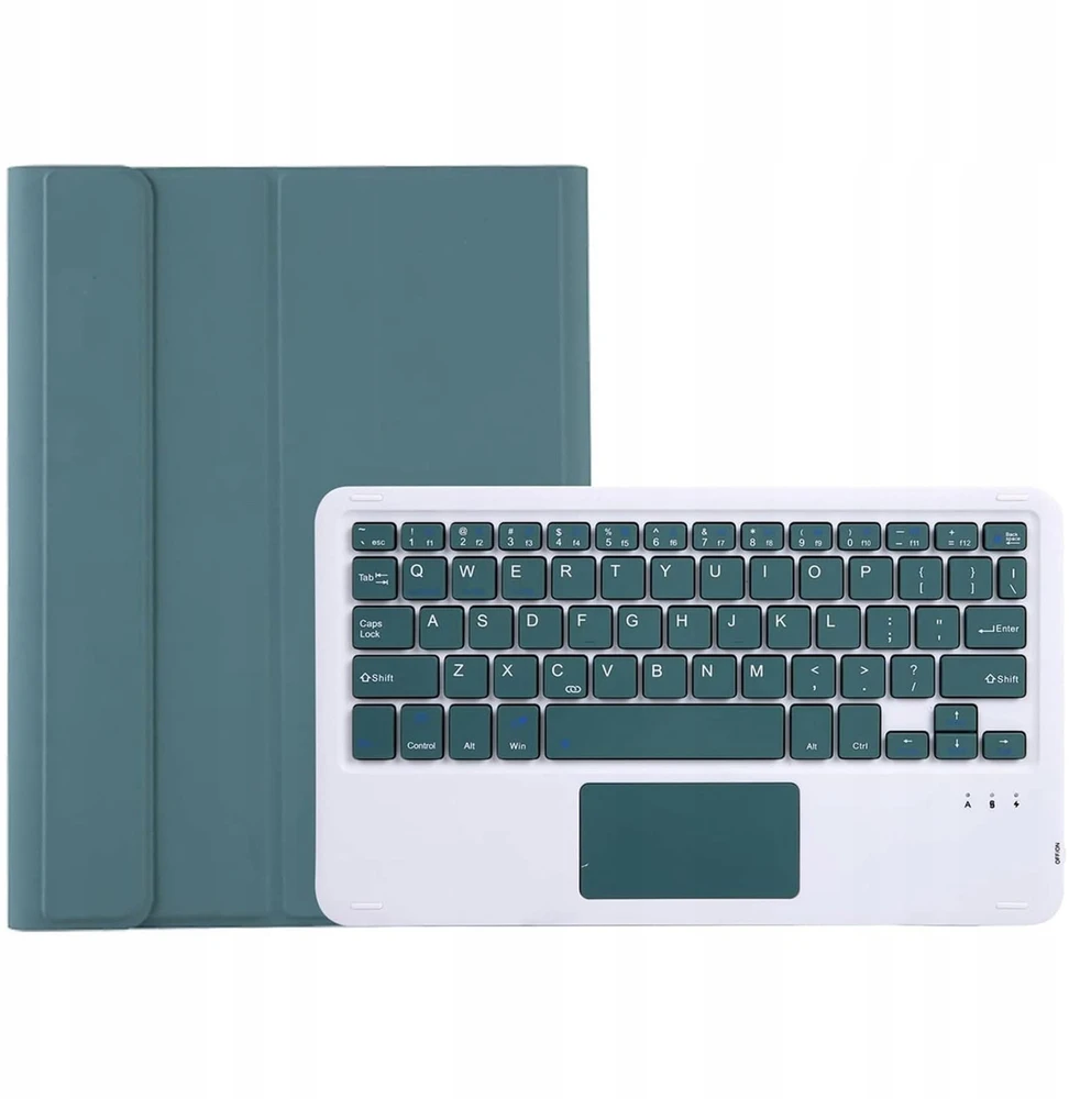 4kom.pl Dėklas i Klaviatūra touchpad do Xiaomi Pad 7 / Pad 7 PRO 11.2 uchwyt na rysik, žalia