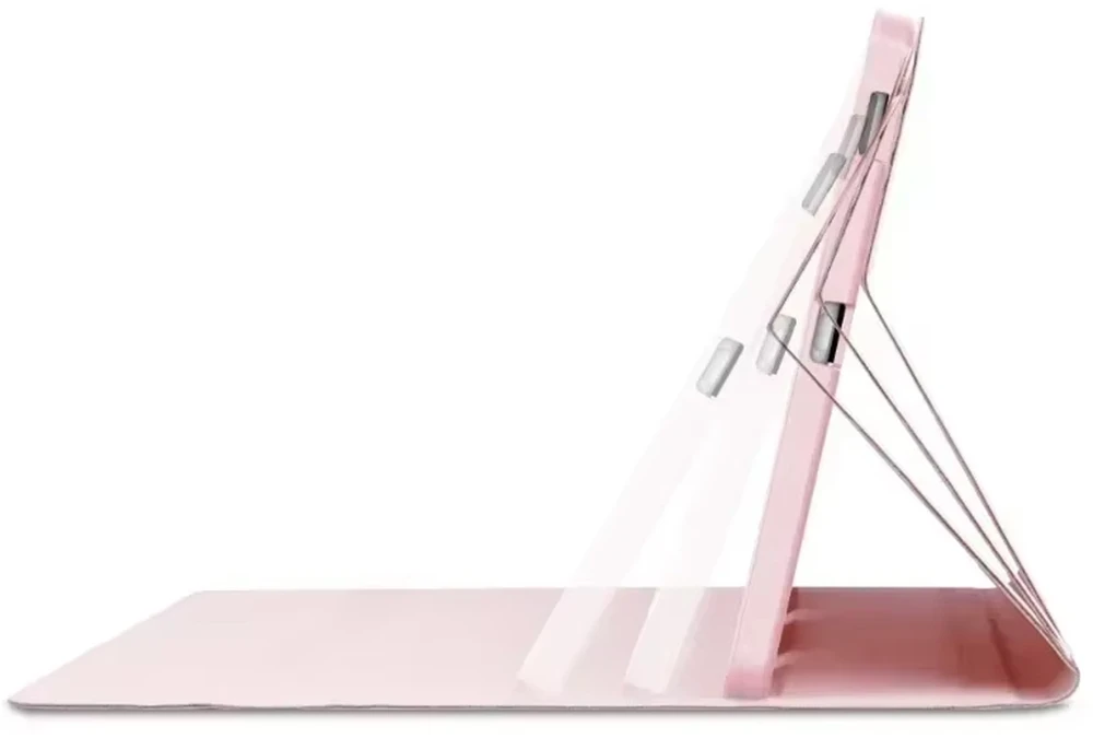 4kom.pl Apsauginis dėklas su klaviatūra skirtas Galaxy Tab S10 Lite 10.9'' SM-X406 SM-X400 2025 rožinis