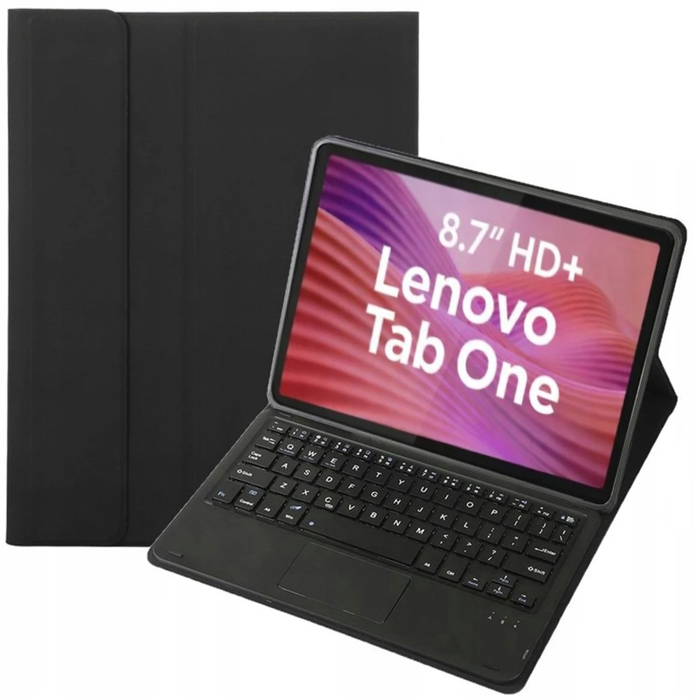 4kom.pl Dėklas su klaviatūra skirtas Lenovo Tab One TB305FU – apsauginis su stovu, prieiga prie prievadų ir mygtukų