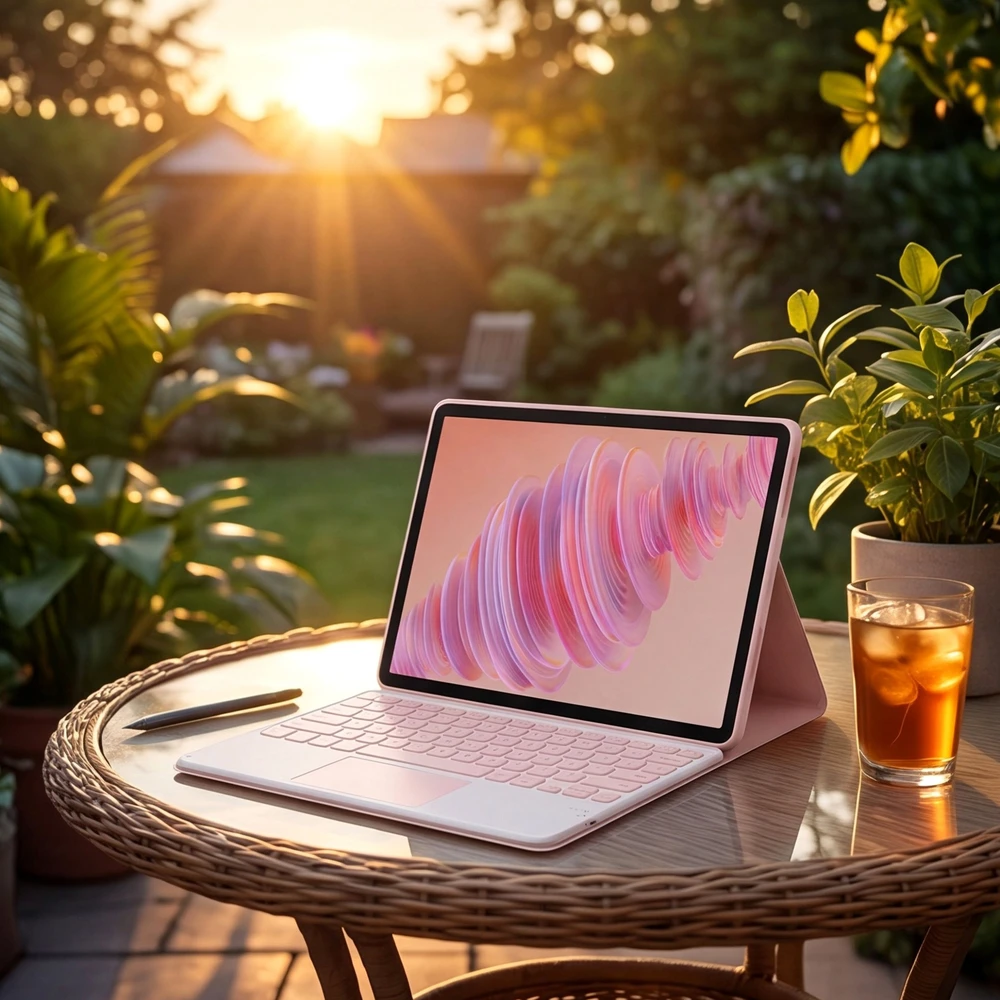 Strado-Tech Dėklas su klaviatūra skirtas Lenovo Tab Plus 11.5 – apsauginis su stovu, prieiga prie prievadų ir mygtukų