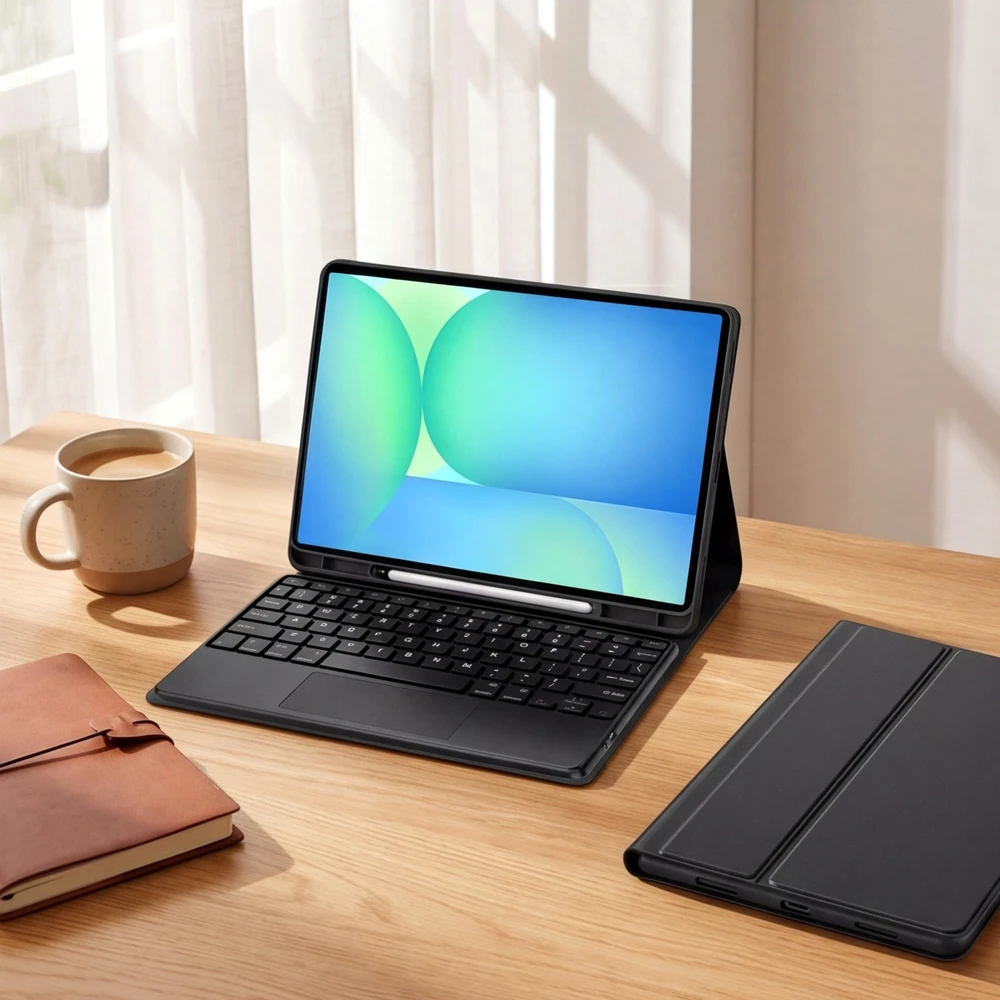4kom.pl Dėklas su klaviatūra magnetyczną do Samsung Galaxy Tab S10 FE Plus 13.1 - Bluetooth Touchpad (CFS10P)