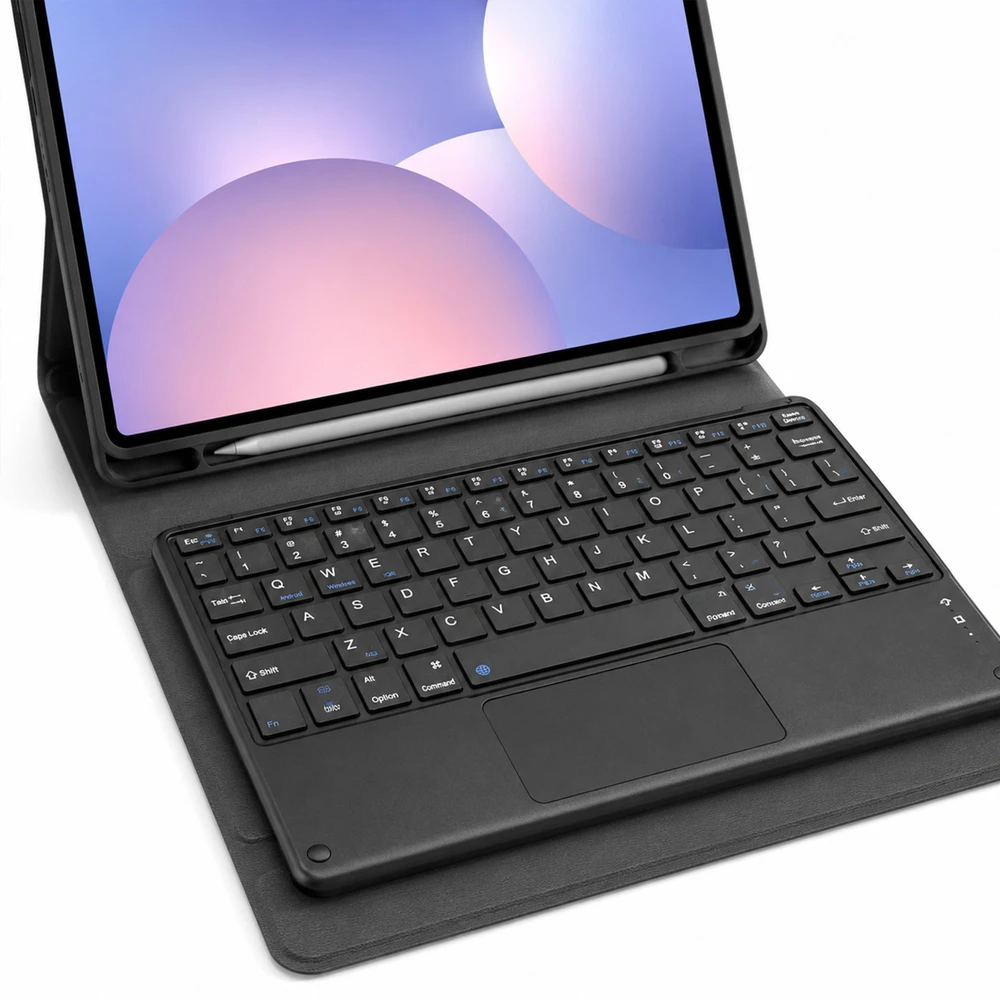 4kom.pl Dėklas su klaviatūra touchpad do Galaxy Tab S10 Lite 10.9'' SM-X406 SM-X400 2025 ochronne juoda