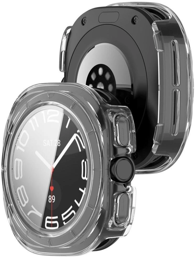Tech-Protect DEFENSE 2-PACK SAMSUNG Samsung Galaxy WATCH ULTRA 2 2026 (47 MM) matinė juoda ir skaidri
