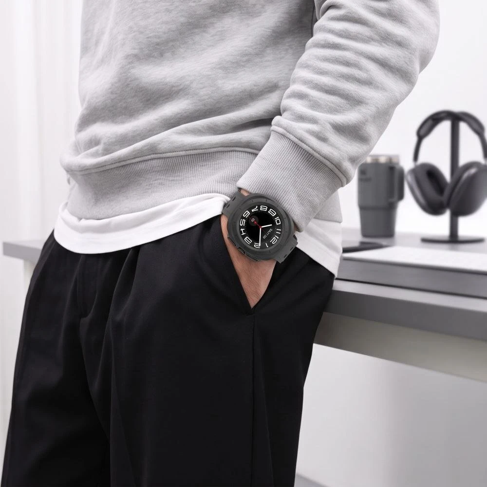 Tech-Protect DEFENSE 2-PACK SAMSUNG Samsung Galaxy WATCH ULTRA 2 2026 (47 MM) matinė juoda ir skaidri