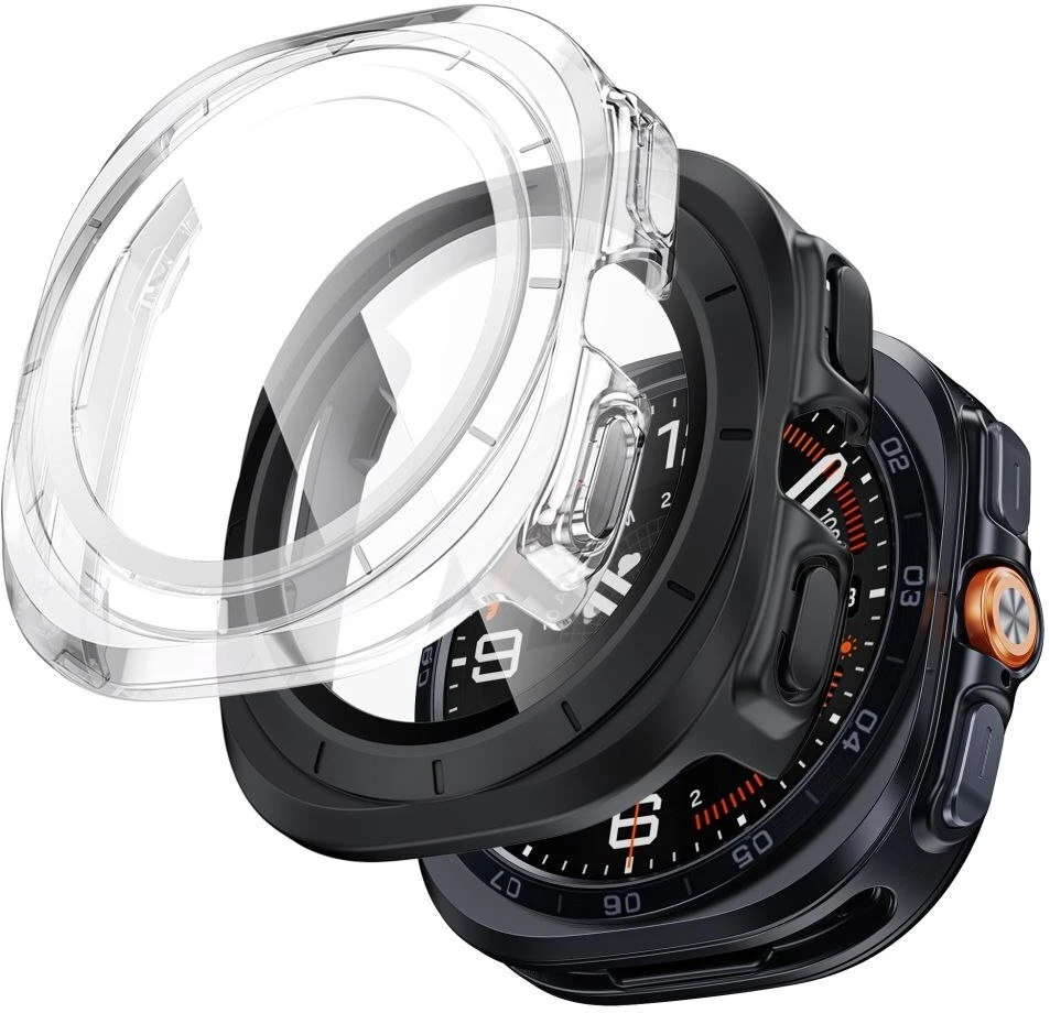 Tech-Protect DEFENSE 2-PACK SAMSUNG Samsung Galaxy WATCH ULTRA 2 2026 (47 MM) matinė juoda ir skaidri