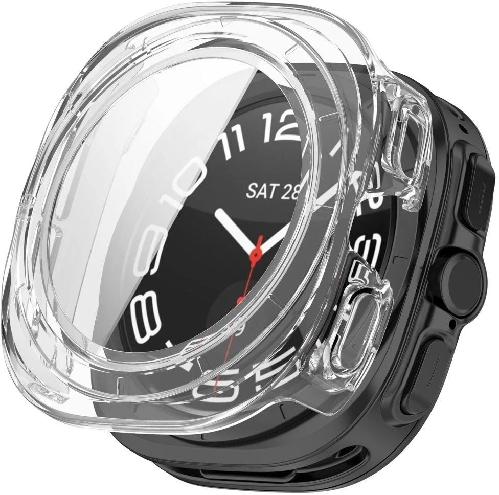Tech-Protect DEFENSE 2-PACK SAMSUNG Samsung Galaxy WATCH ULTRA 2 2026 (47 MM) matinė juoda ir skaidri