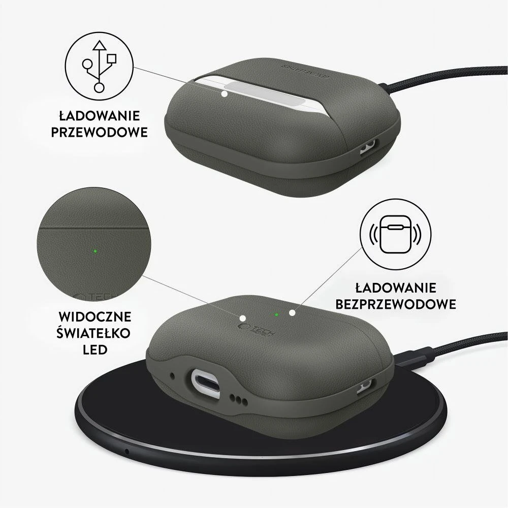 Dėklas Tech-Protect NaturalFit Case for AirPods Pro 3 - Žalias