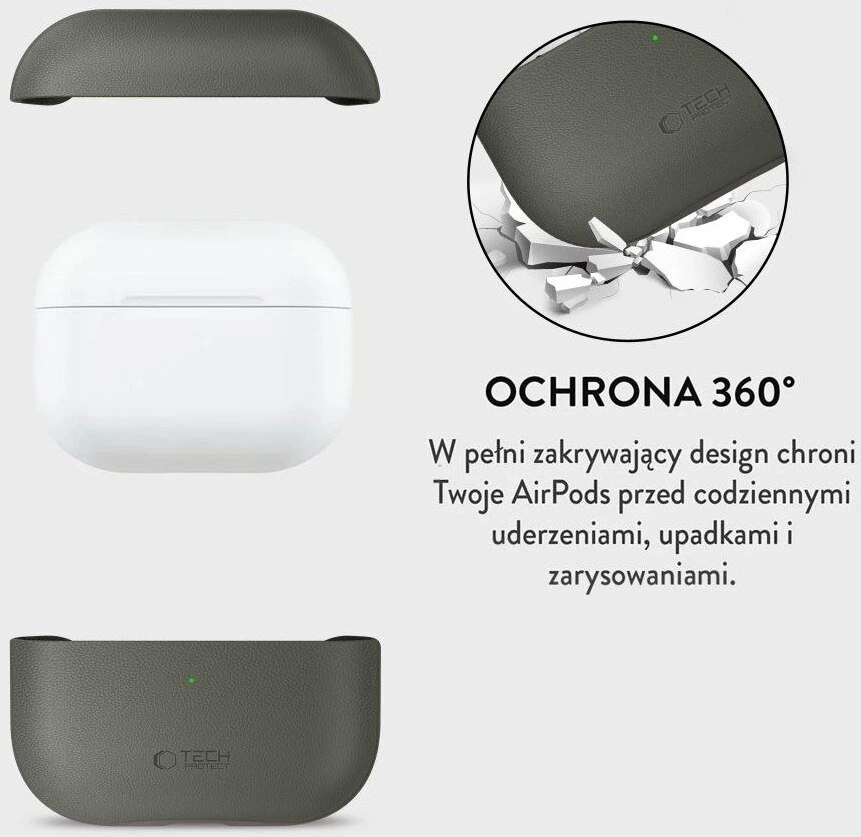 Dėklas Tech-Protect NaturalFit Case for AirPods Pro 3 - Žalias
