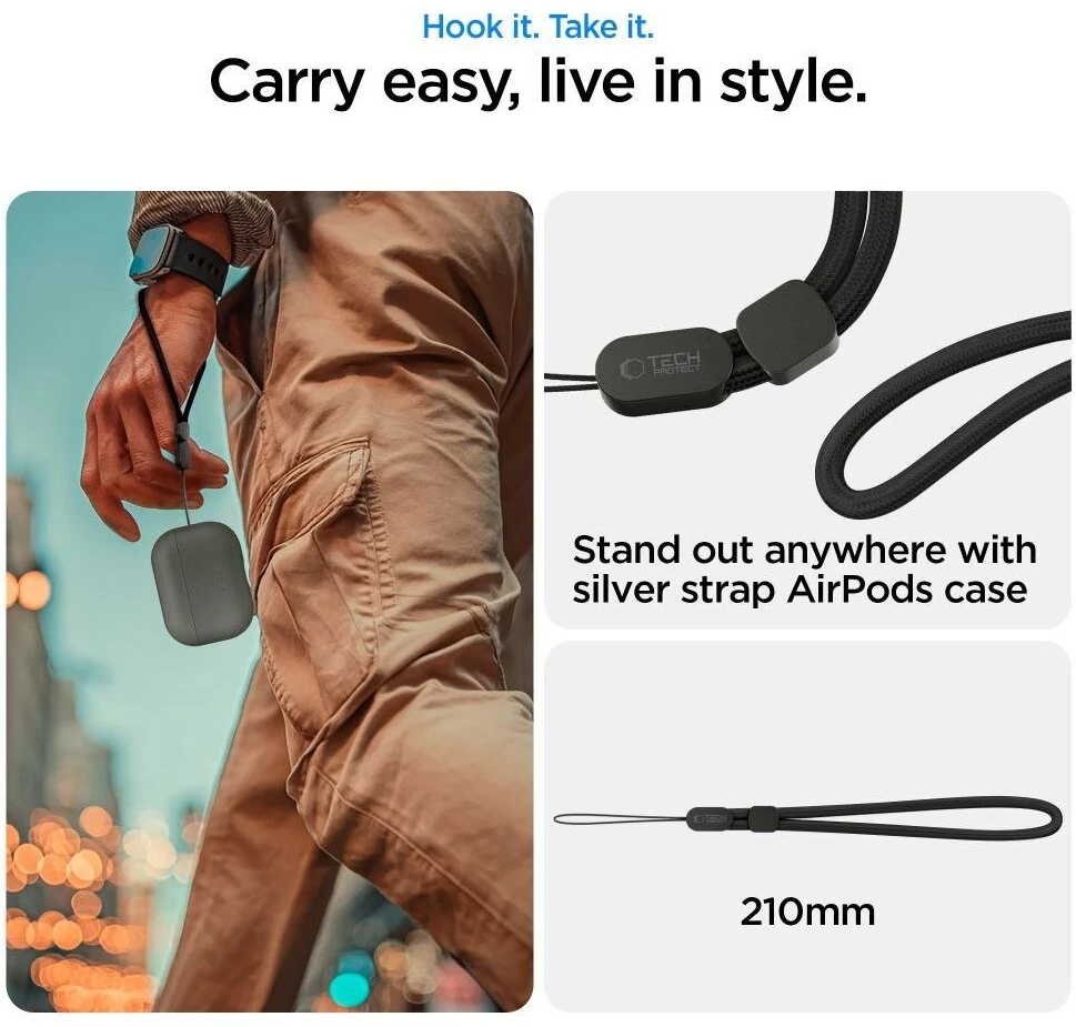 Dėklas Tech-Protect NaturalFit Case for AirPods Pro 3 - Žalias