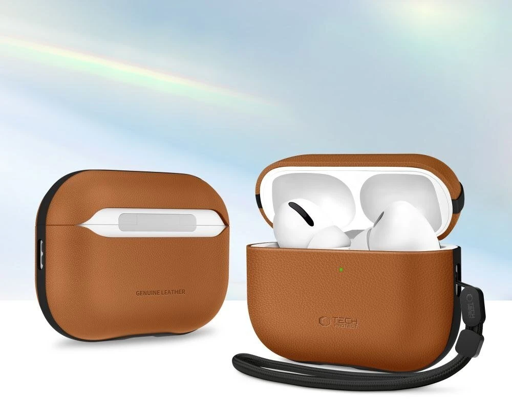„Tech-Protect NaturalFit“ dėklas, skirtas „AirPods Pro 3“ – rudas