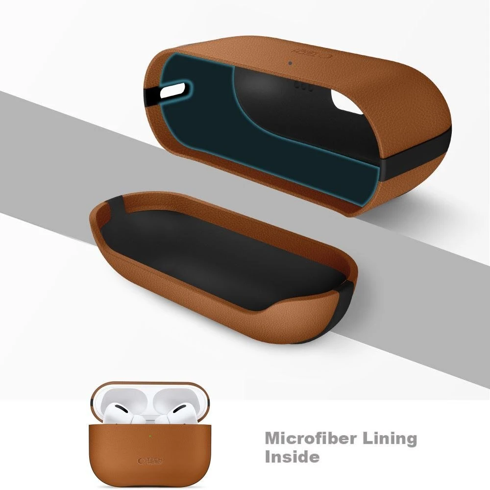 „Tech-Protect NaturalFit“ dėklas, skirtas „AirPods Pro 3“ – rudas