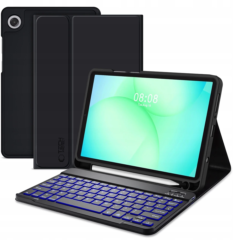 „Tech-Protect SC PEN + KB“ skirtas „Galaxy TAB A9+ / A11+ PLUS 11.0 X210 / X215 / X216 / X230 / X235 / X236“ (juodas)