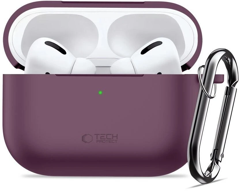 Dėklas TECH-PROTECT Silikono kabliukas Apple AirPods Pro 3 bordinė spalva