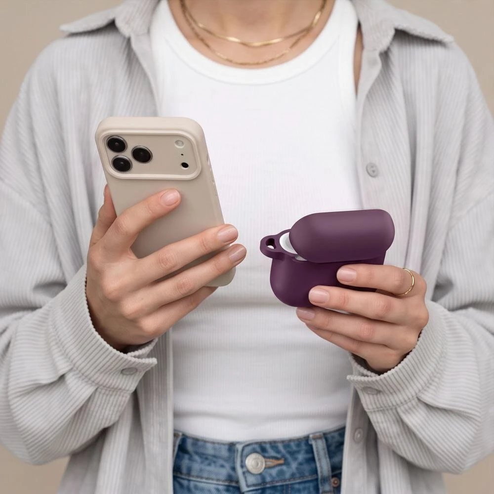 Dėklas TECH-PROTECT Silikono kabliukas Apple AirPods Pro 3 bordinė spalva