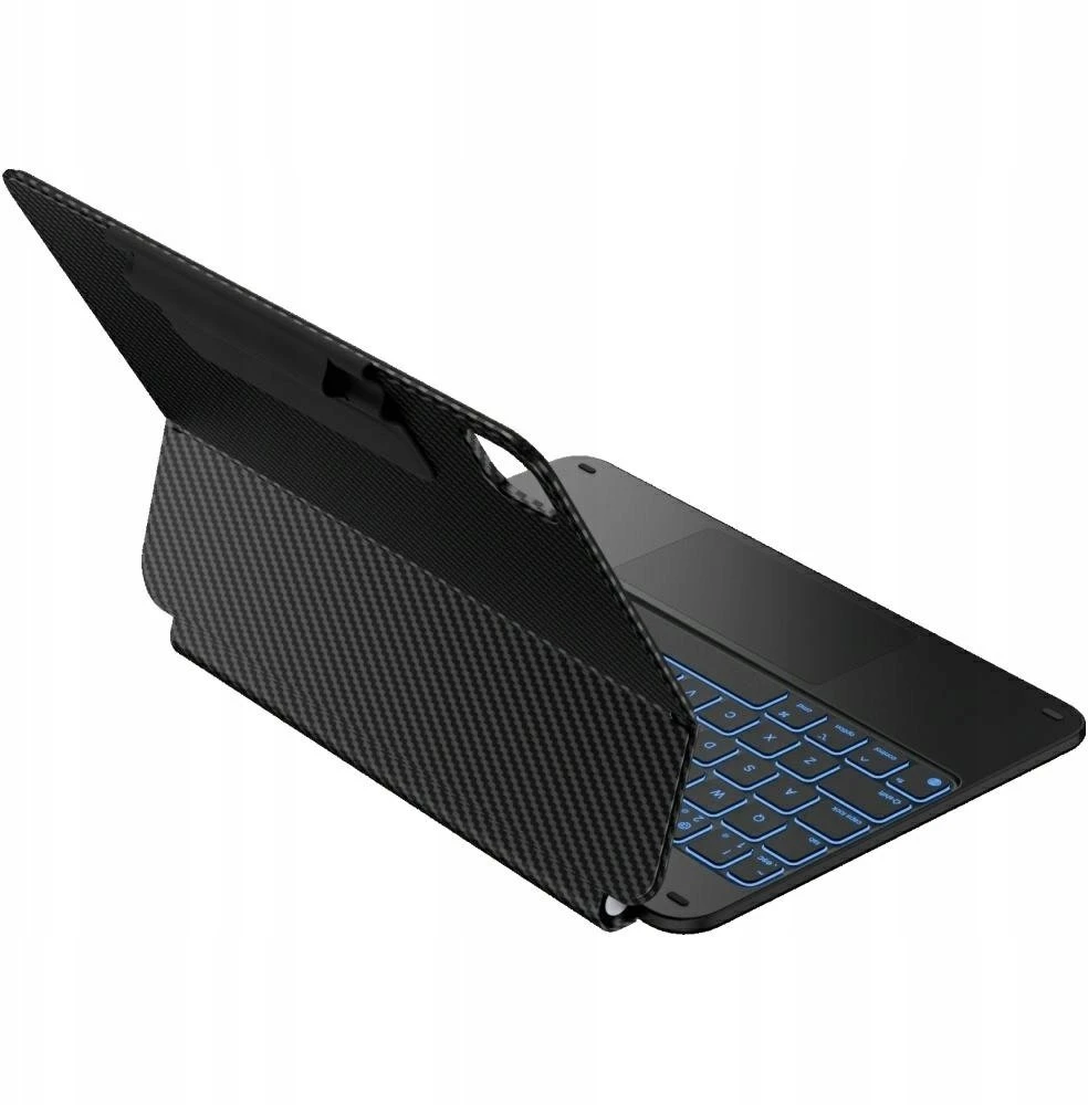 4kom.pl Dėklas Typecase Edge su klaviatūra do iPad Pro 11" 2024/2025 carbon fiber