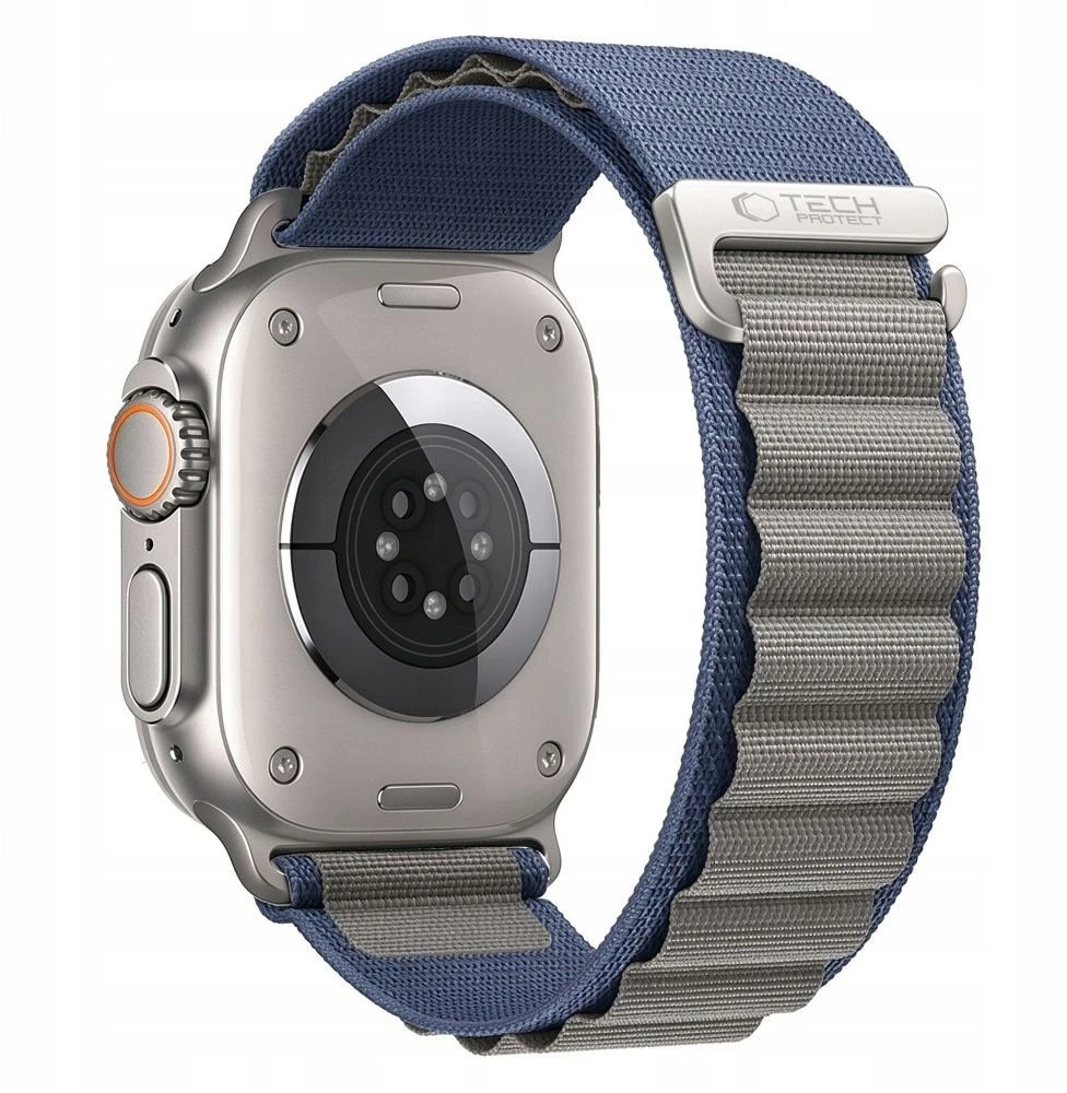 Tech-Protect NYLON PRO Watch 8 / 9 / 10 / 11 / 12 / SE / ULTRA (44 / 45 / 46 / 49 MM) LAIVINIO MĖLYNUMO/PILKA