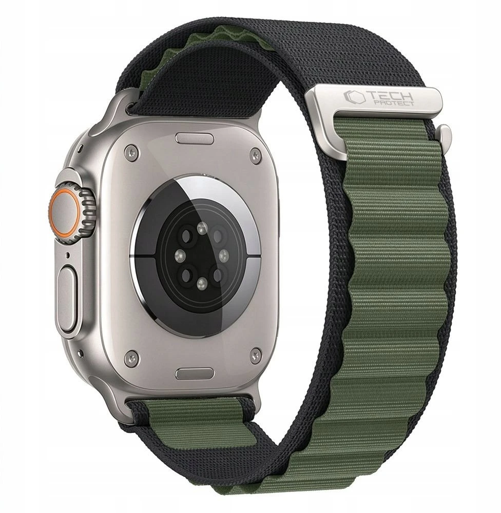 Tech-Protect NYLON PRO Watch 8 / 9 / 10 / 11 / 12 / SE / ULTRA (44 / 45 / 46 / 49 MM) JUODA/ŽALIA