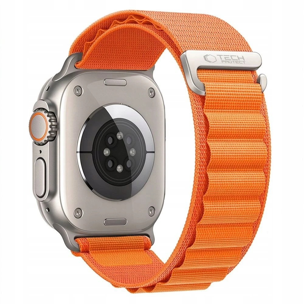 Tech-Protect NYLON PRO Watch 8 / 9 / 10 / 11 / 12 / SE / ULTRA (44 / 45 / 46 / 49 MM) ORANŽINIS