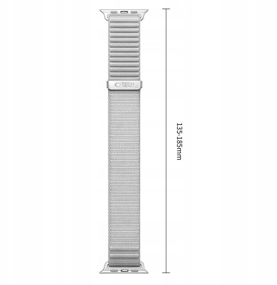 Laikrodžio dirželis - Tech-Protect NylonLoop Apple Watch 44/45/46/49 mm šviesiai pilkas