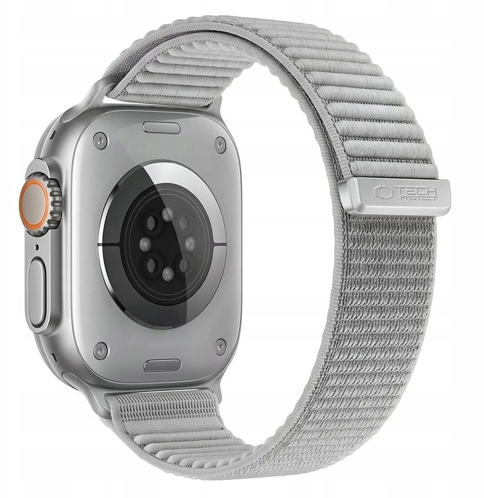 Laikrodžio dirželis - Tech-Protect NylonLoop Apple Watch 44/45/46/49 mm šviesiai pilkas