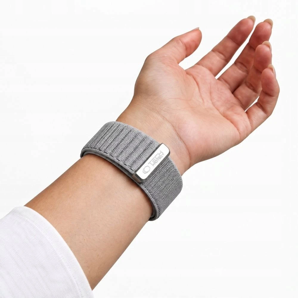 Laikrodžio dirželis - Tech-Protect NylonLoop Apple Watch 44/45/46/49 mm šviesiai pilkas
