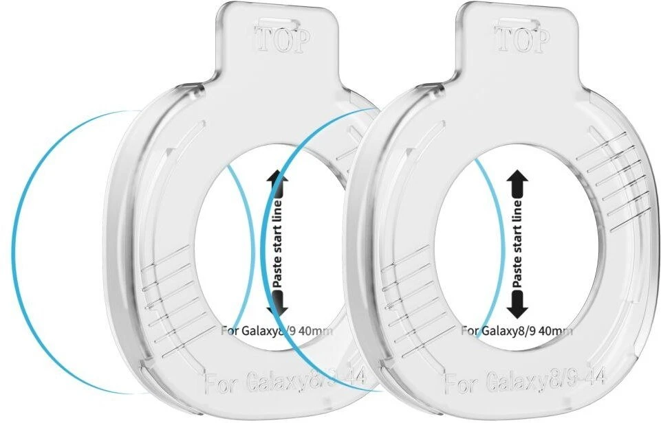 GRŪDINTAS STIKLAS Tech-Protect EASY SET+ 2-PACK SAMSUNG Samsung Galaxy WATCH 8 / 9 (40 MM) SKAIDRUS