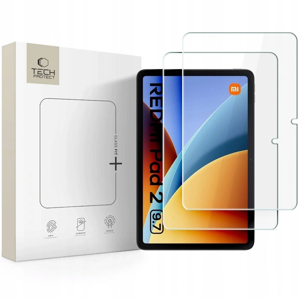 Grūdintas stiklas Tech-Protect Glass Fit+ 2 vnt. Xiaomi Redmi Pad 2 9.7 skaidrus