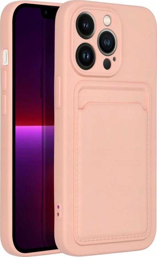 Forcell OEM dėklas, skirtas „iPhone 14 PRO“ kortelių dėklui, rožinis