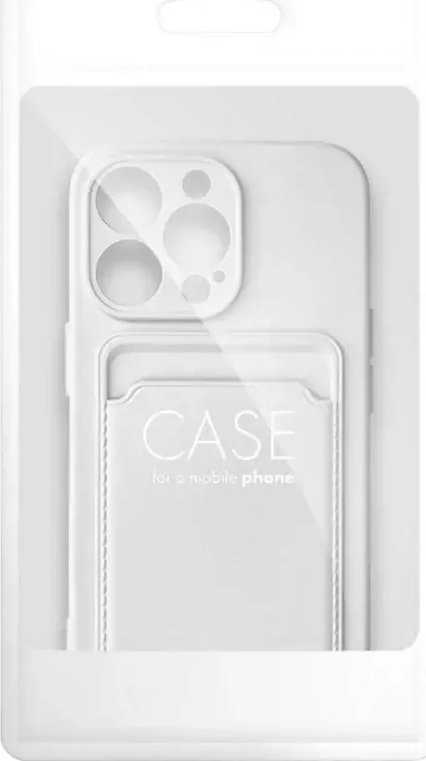 Forcell OEM dėklas iPhone 14 PRO su kortelių dėklu, baltas