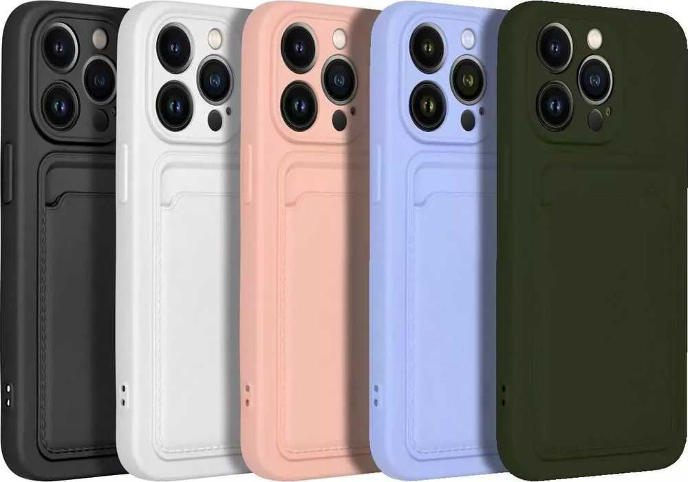 Forcell OEM dėklas iPhone 14 PRO su kortelių dėklu, baltas