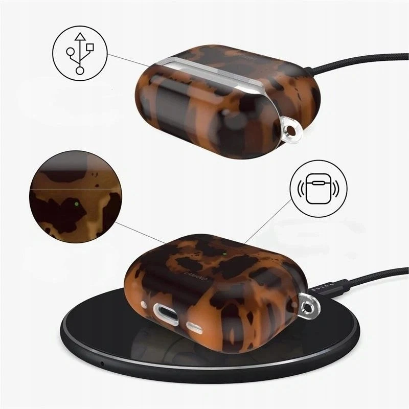 Dėklas Tech-Protect Lamano case for AirPods 4 - ruda and juodas