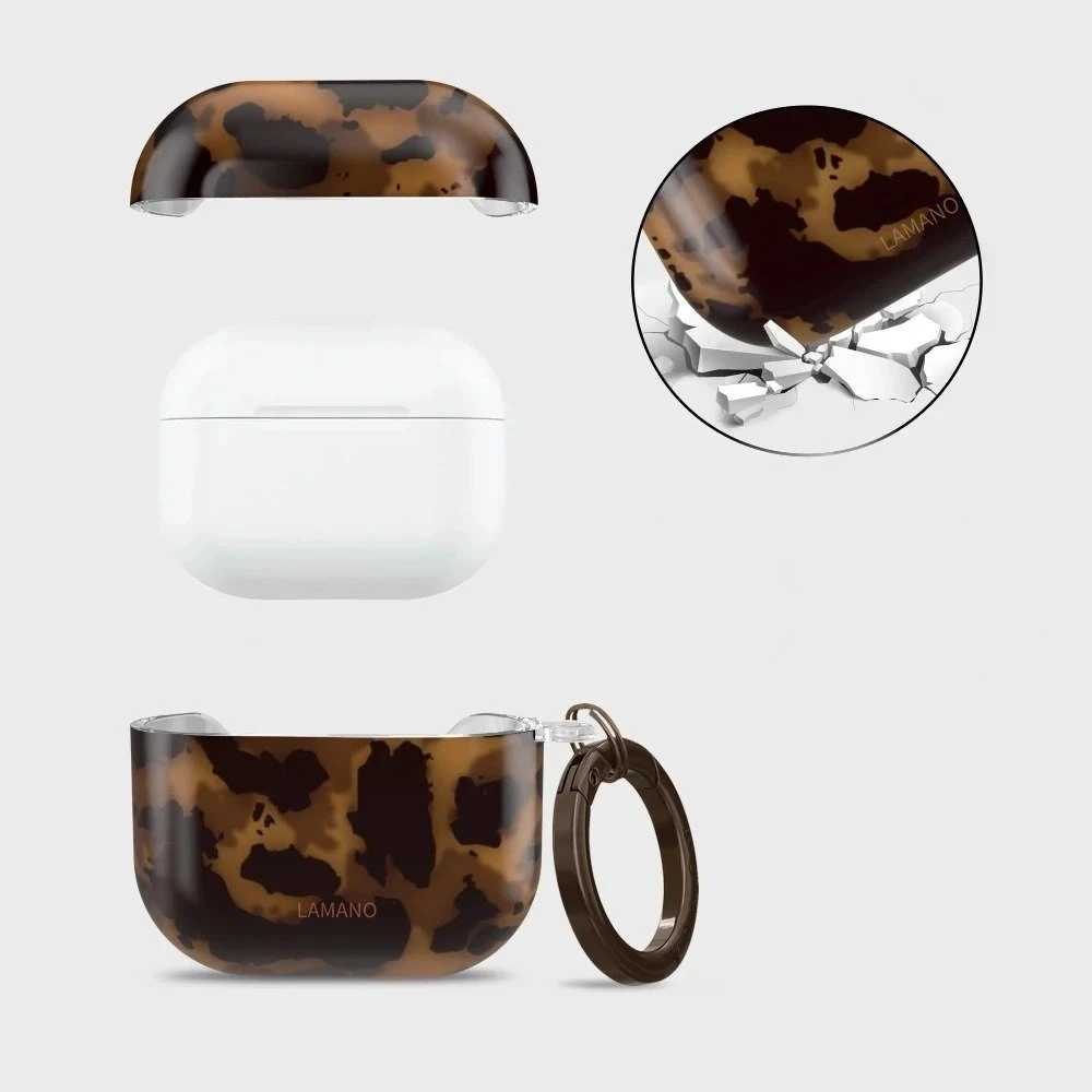 Dėklas Tech-Protect Lamano case for AirPods 4 - ruda and juodas