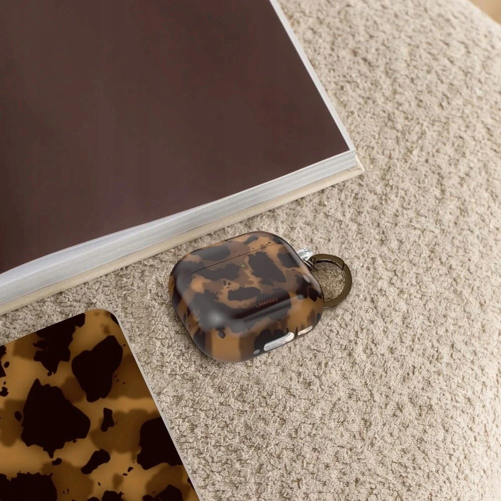 Dėklas Tech-Protect Lamano case for AirPods 4 - ruda and juodas