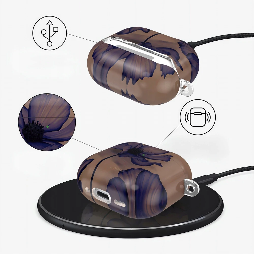 Dėklas Tech-Protect Lamano case for AirPods 4 - ruda and violetinė