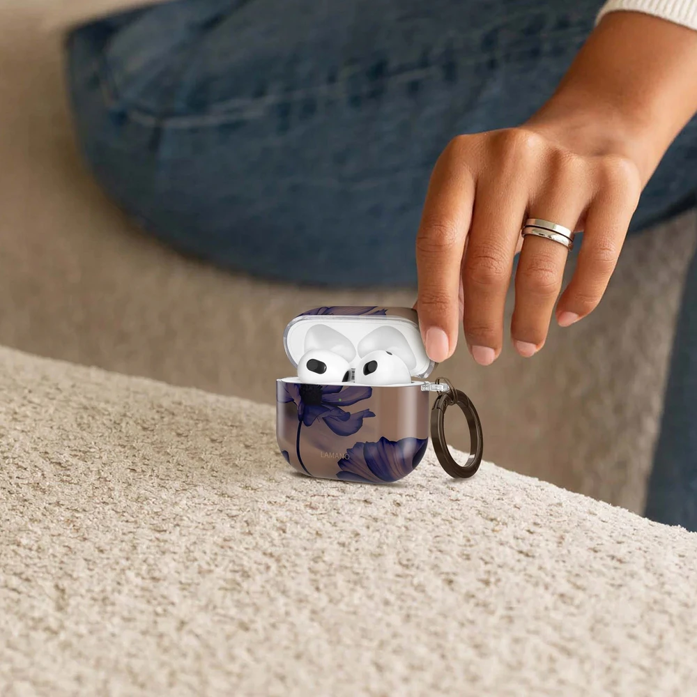 Dėklas Tech-Protect Lamano case for AirPods 4 - ruda and violetinė