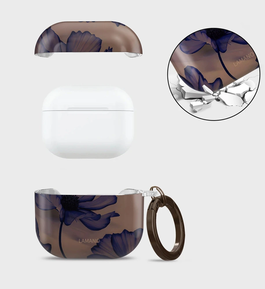 Dėklas Tech-Protect Lamano case for AirPods 4 - ruda and violetinė