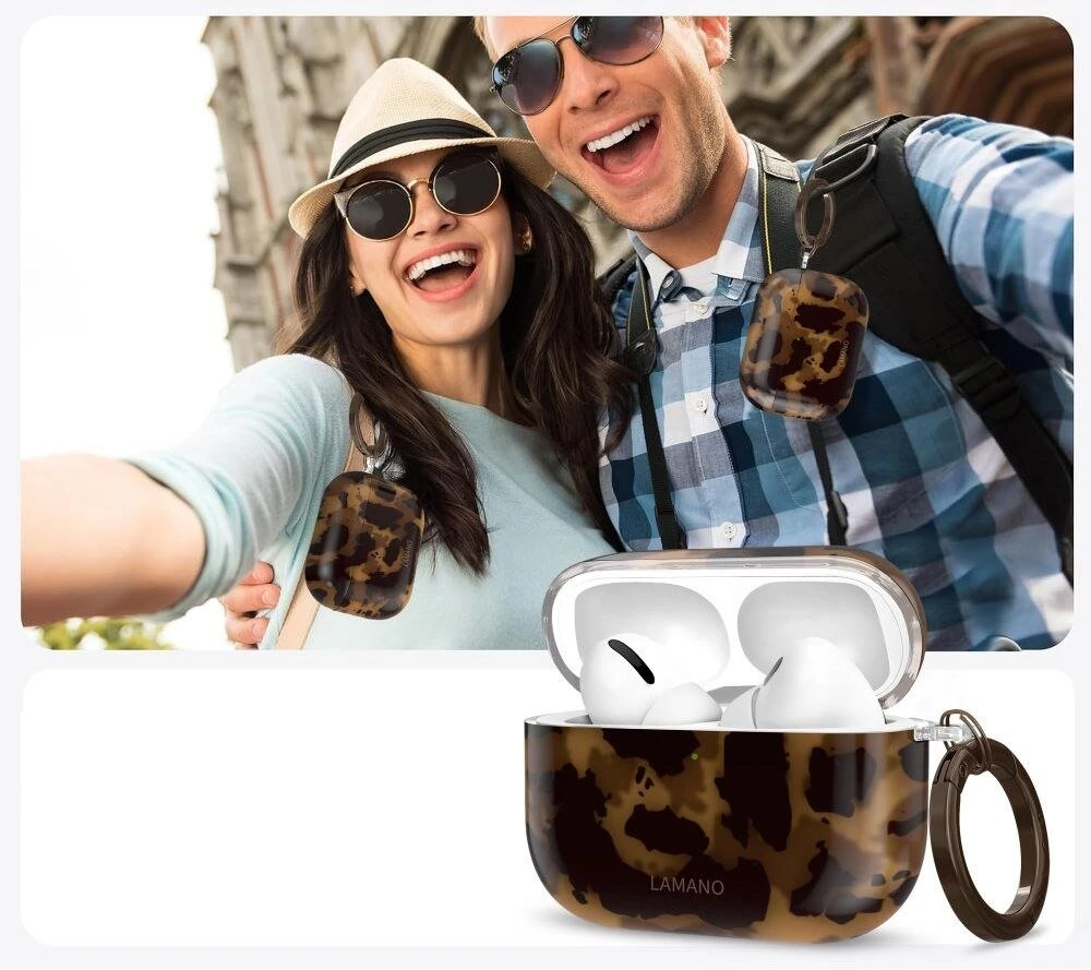Dėklas Tech-Protect Lamano case for AirPods Pro 3 - juodas and ruda