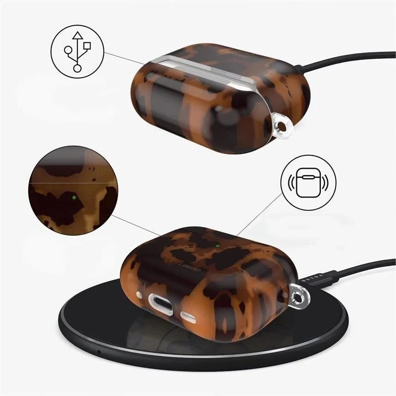 Dėklas Tech-Protect Lamano case for AirPods Pro 3 - juodas and ruda